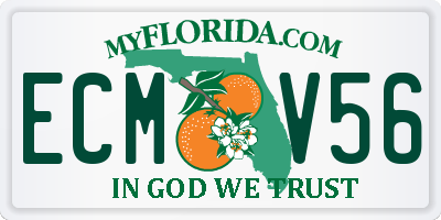 FL license plate ECMV56