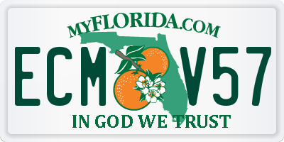 FL license plate ECMV57