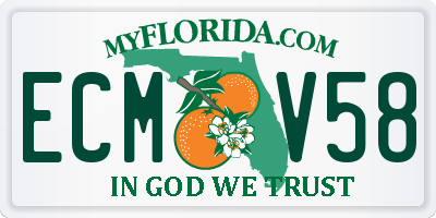 FL license plate ECMV58