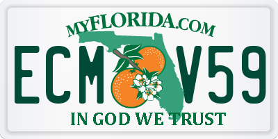 FL license plate ECMV59