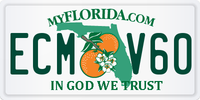 FL license plate ECMV60