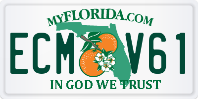 FL license plate ECMV61