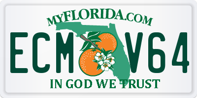 FL license plate ECMV64