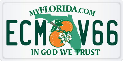 FL license plate ECMV66