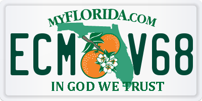 FL license plate ECMV68
