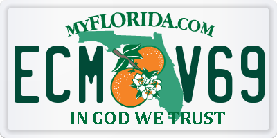 FL license plate ECMV69