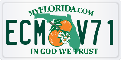 FL license plate ECMV71