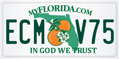 FL license plate ECMV75