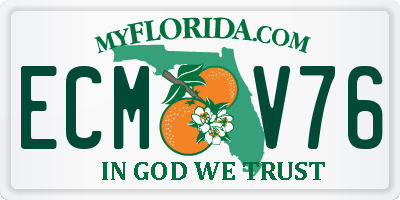 FL license plate ECMV76