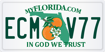 FL license plate ECMV77
