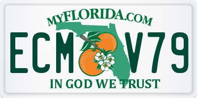 FL license plate ECMV79
