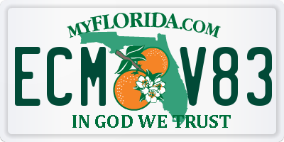 FL license plate ECMV83