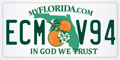 FL license plate ECMV94