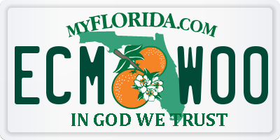 FL license plate ECMW00