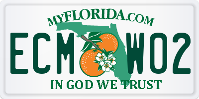 FL license plate ECMW02