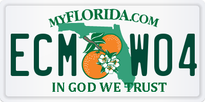 FL license plate ECMW04
