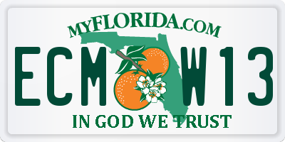 FL license plate ECMW13