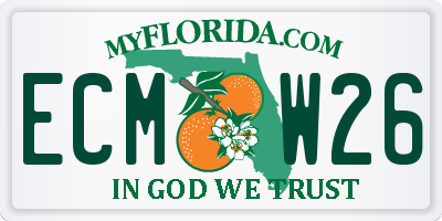 FL license plate ECMW26
