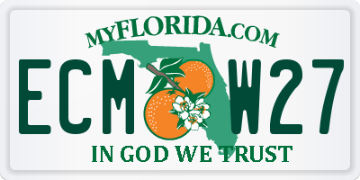 FL license plate ECMW27