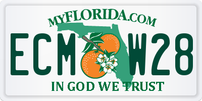 FL license plate ECMW28
