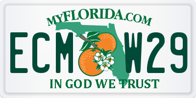 FL license plate ECMW29