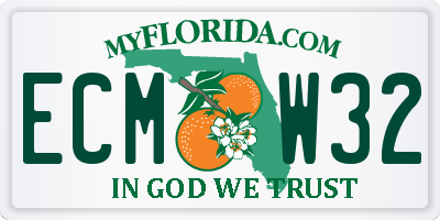 FL license plate ECMW32