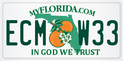 FL license plate ECMW33