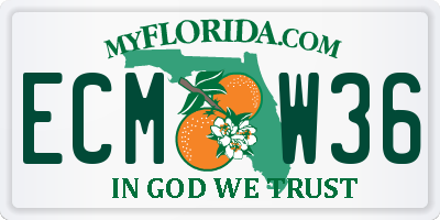 FL license plate ECMW36