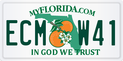 FL license plate ECMW41