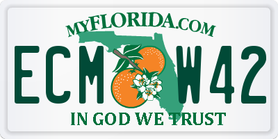 FL license plate ECMW42