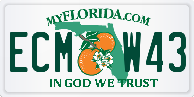 FL license plate ECMW43