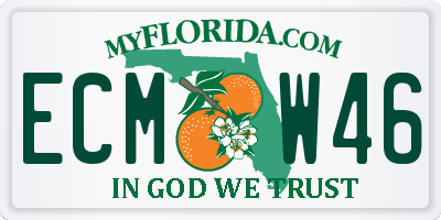FL license plate ECMW46