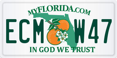 FL license plate ECMW47