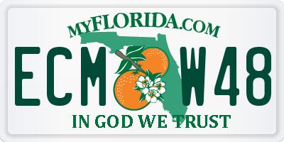 FL license plate ECMW48