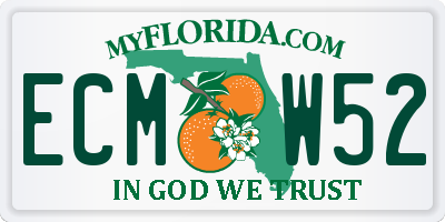 FL license plate ECMW52