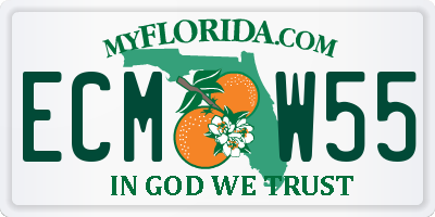 FL license plate ECMW55