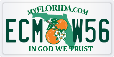 FL license plate ECMW56