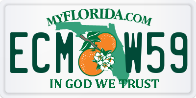 FL license plate ECMW59