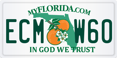 FL license plate ECMW60