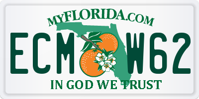 FL license plate ECMW62