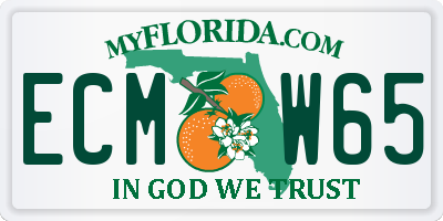 FL license plate ECMW65
