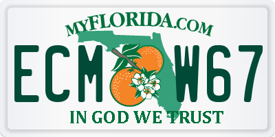 FL license plate ECMW67