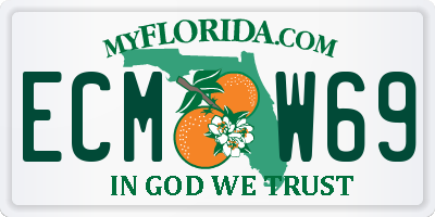 FL license plate ECMW69