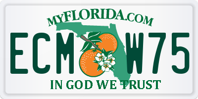 FL license plate ECMW75