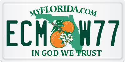 FL license plate ECMW77