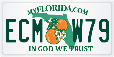 FL license plate ECMW79