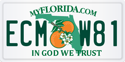 FL license plate ECMW81