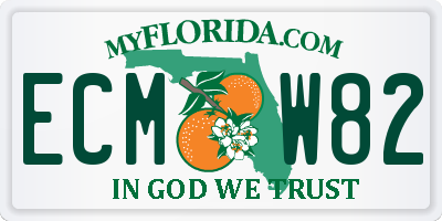 FL license plate ECMW82