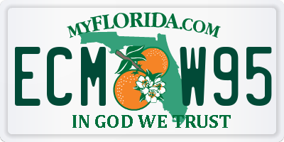 FL license plate ECMW95