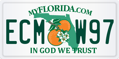 FL license plate ECMW97